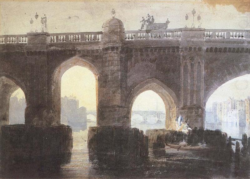 Old London bridge, Joseph Mallord William Turner